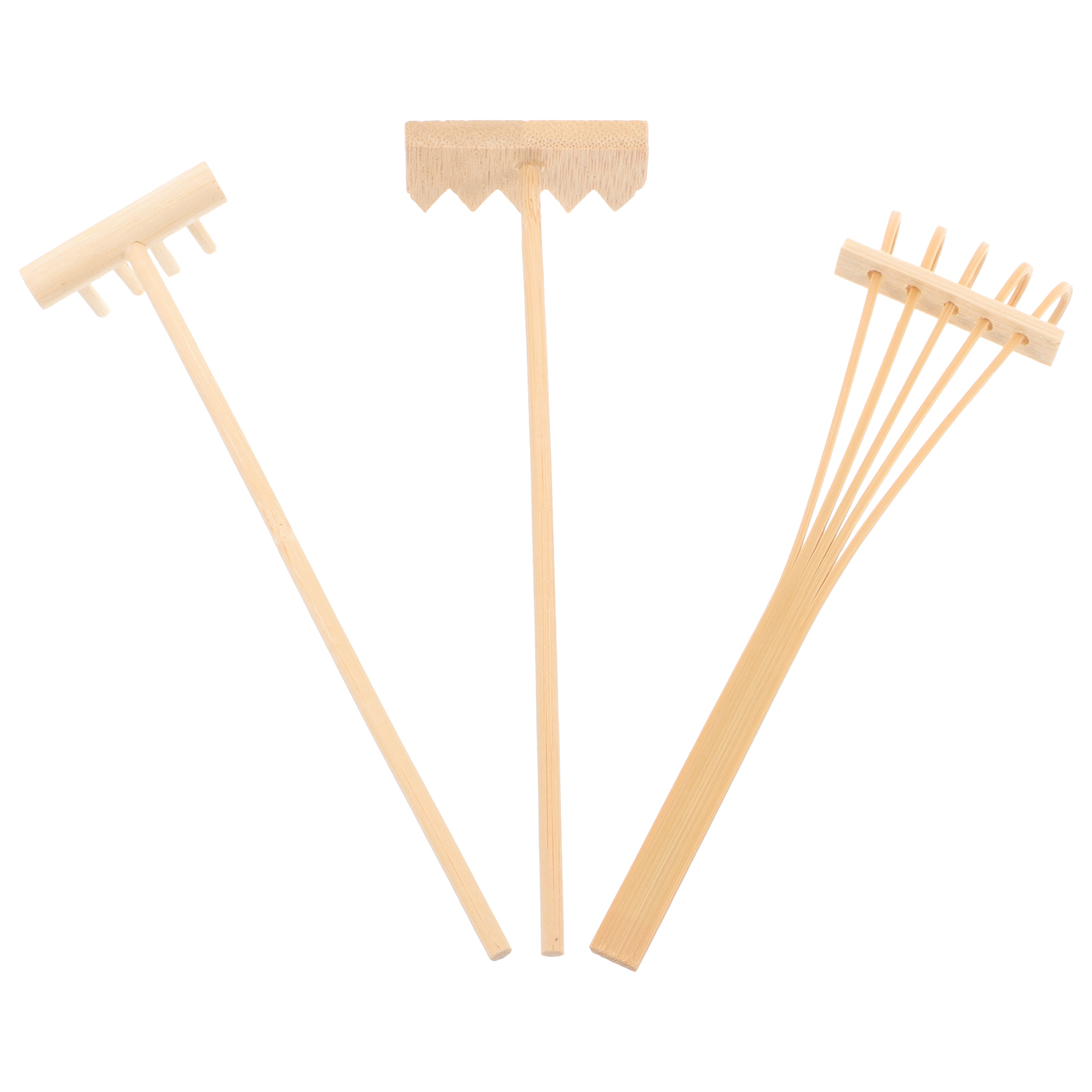 Zen Gardening Tools - 3-teiliges Mini-Bambusrechen für Zen-Garten, Sandwerkzeug, umweltfreundlich,