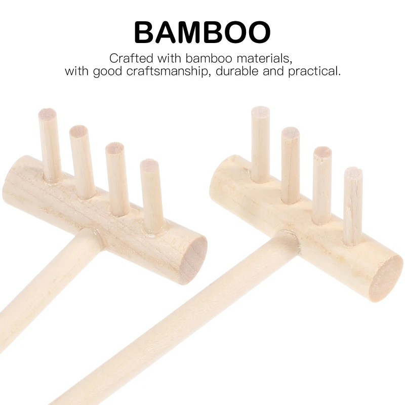 6-teiliges Mini-Bambusrechen-S – Zen Gardening Tools Bewertung und Preis