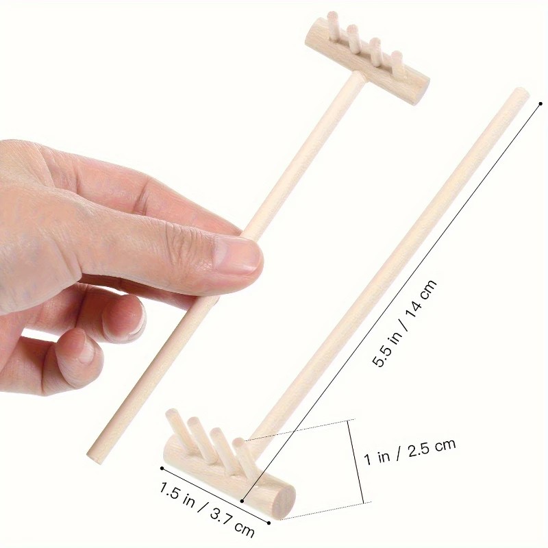 6-teiliges Mini-Bambusrechen-S – Zen Gardening Tools Bewertung und Preis