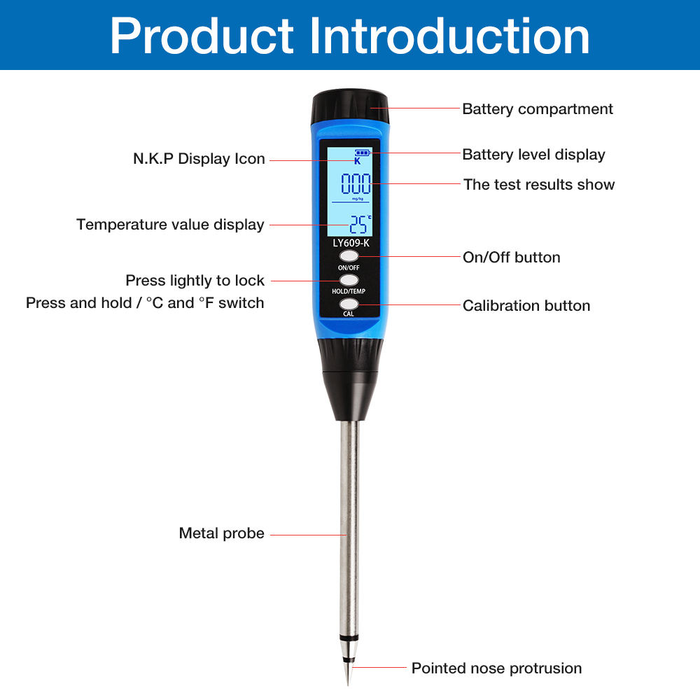 Hochpräzises tragbares NPK-Bod – Moisture Meter Plant Bewertung und Preis