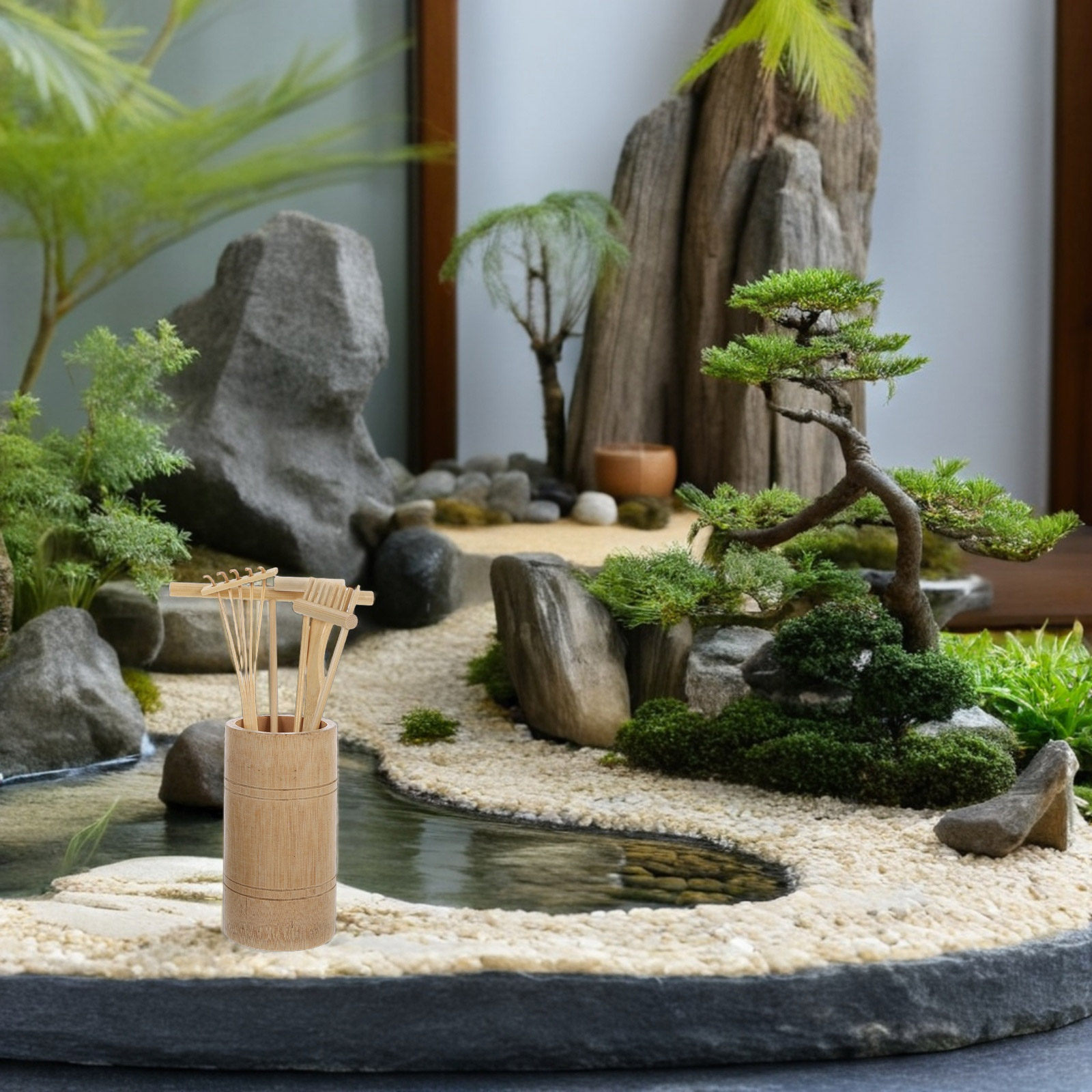 1 Set Zen-Sandrechen-Set, Mini – Zen Gardening Tools Bewertung und Preis