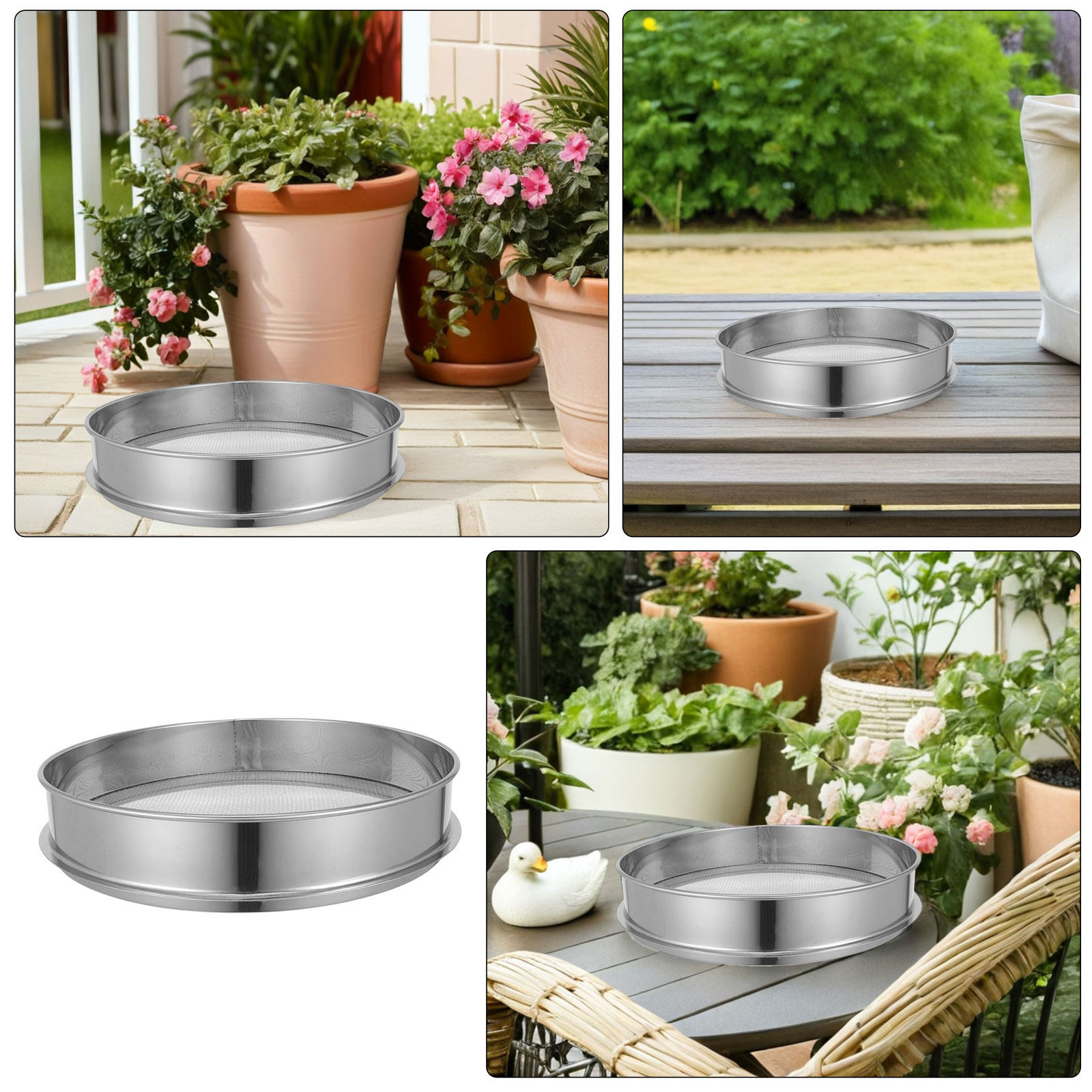 1 Stück 35 cm Edelstahl-Garten – Garden Sieve Soil Bewertung und Preis