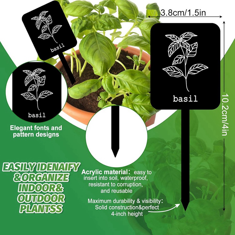 24 Stück Acryl-Pflanzenetikett – Gardening Tools With Names Bewertung und Preis