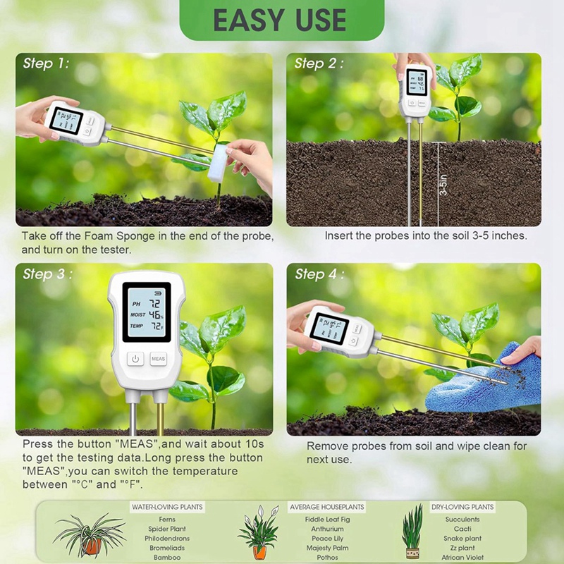 3-in-1 Bodenfeuchtemessgerät,  – Moisture Meter Plant Bewertung und Preis